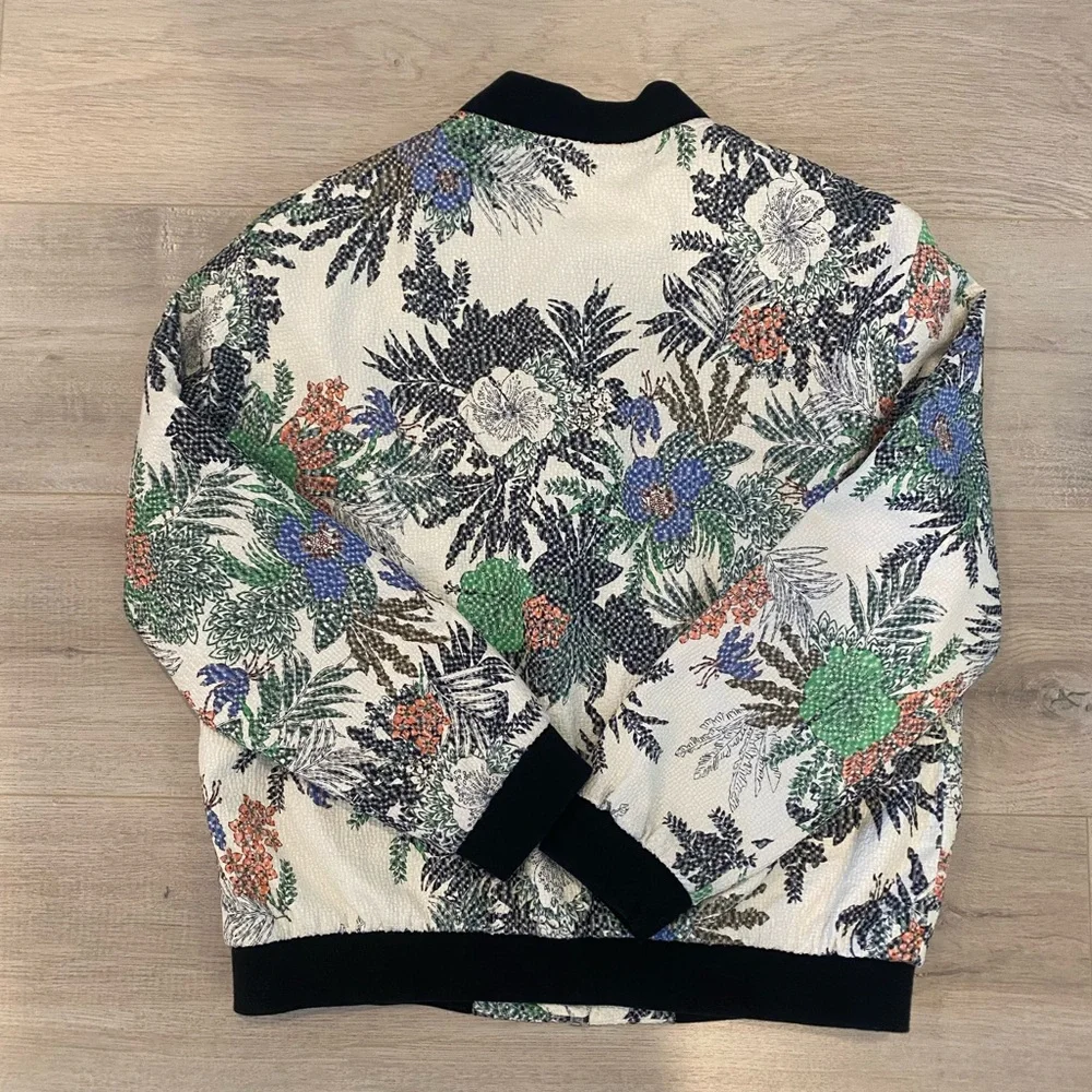 Zara Multicolor Floral Bomber Jacket - Picture 2 of 5